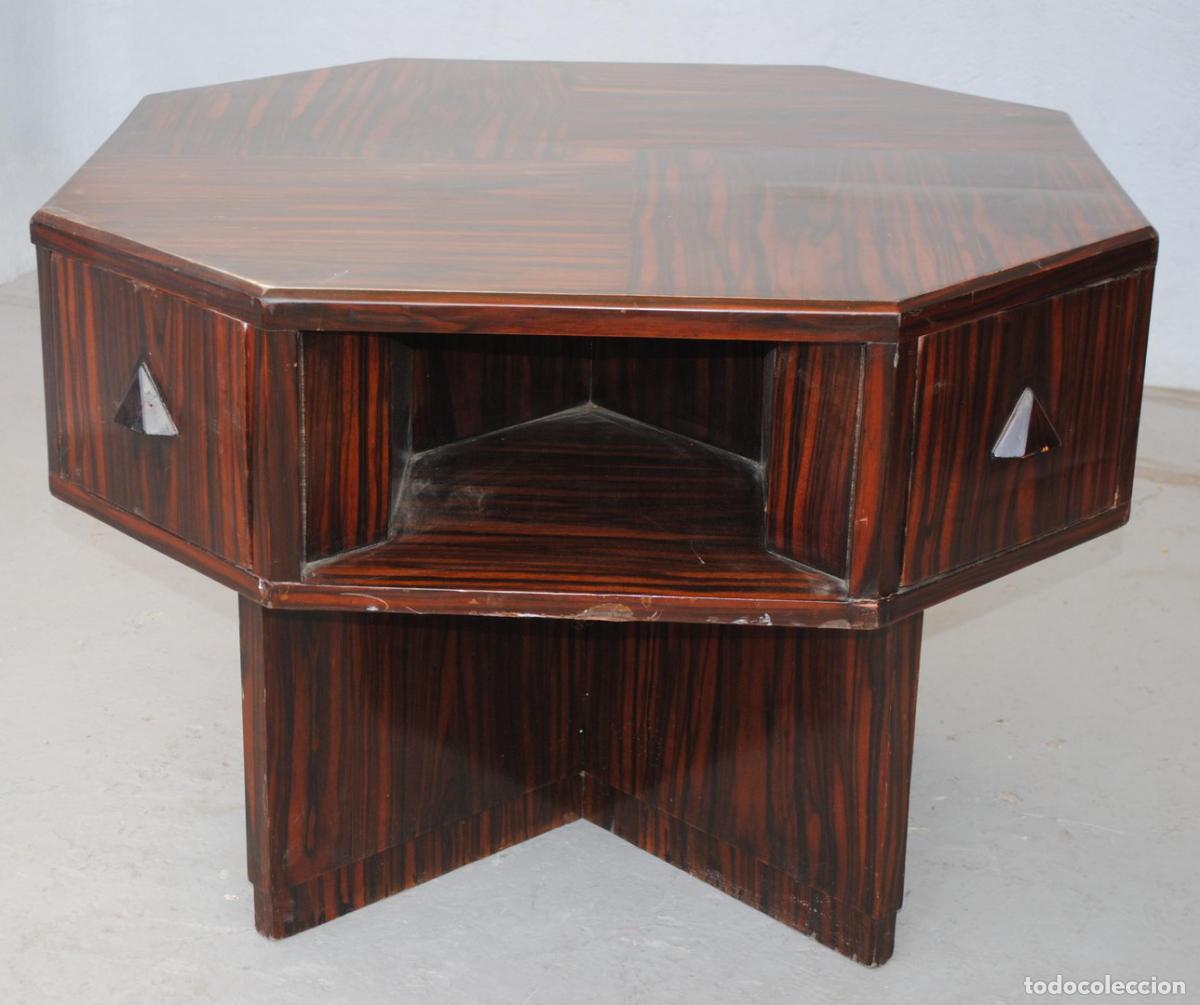 Antig&uuml;edades: Table basse art d&eacute;co Art d&eacute;co 1930 en macassar - Foto 2