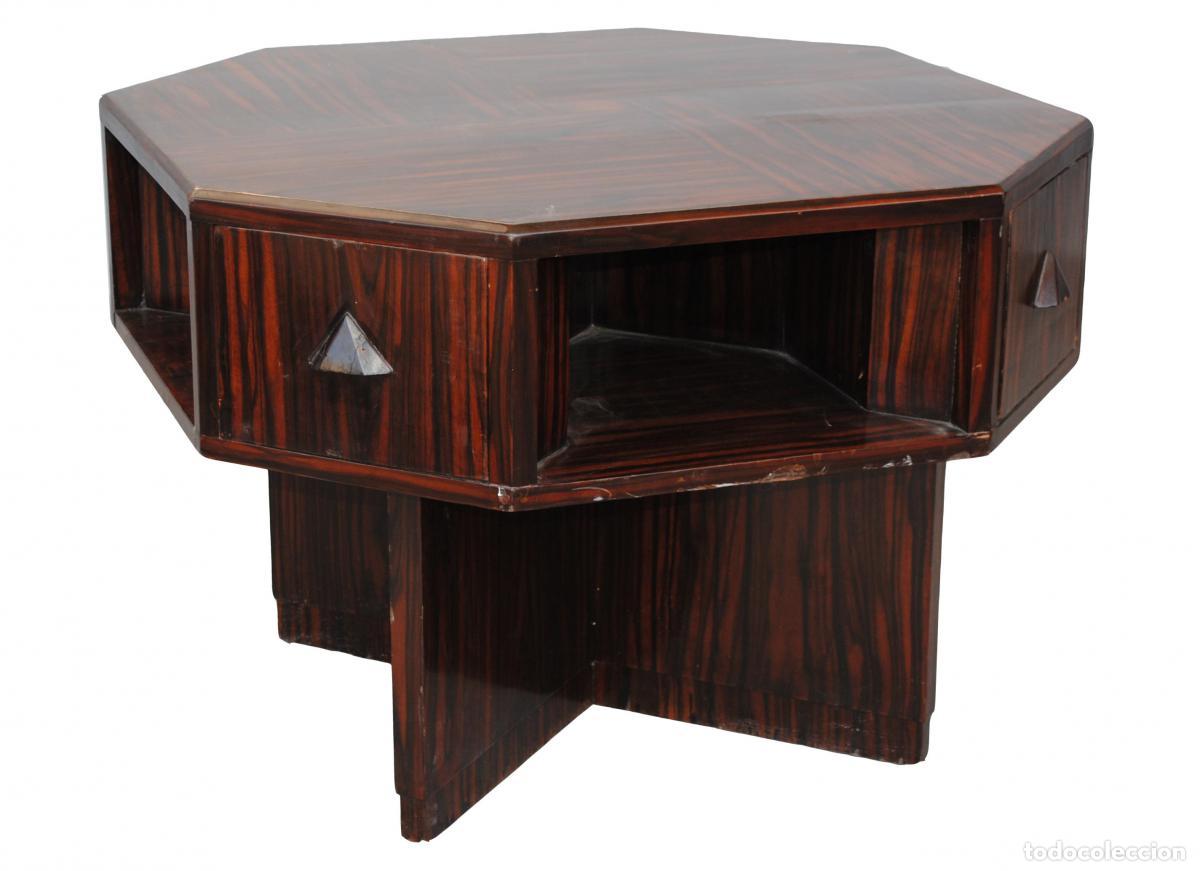 Antig&uuml;edades: Table basse art d&eacute;co Art d&eacute;co 1930 en macassar - Foto 1
