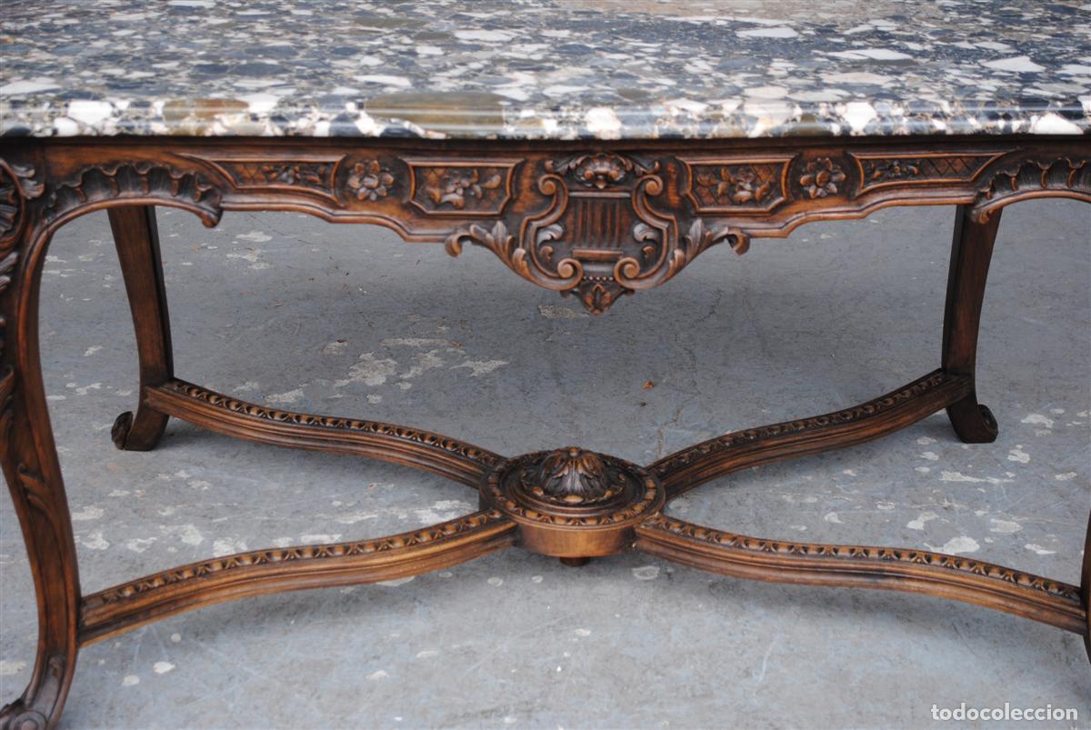 Antig&uuml;edades: Table &agrave; gibier de style Louis XV marbre br&egrave;che - Foto 3
