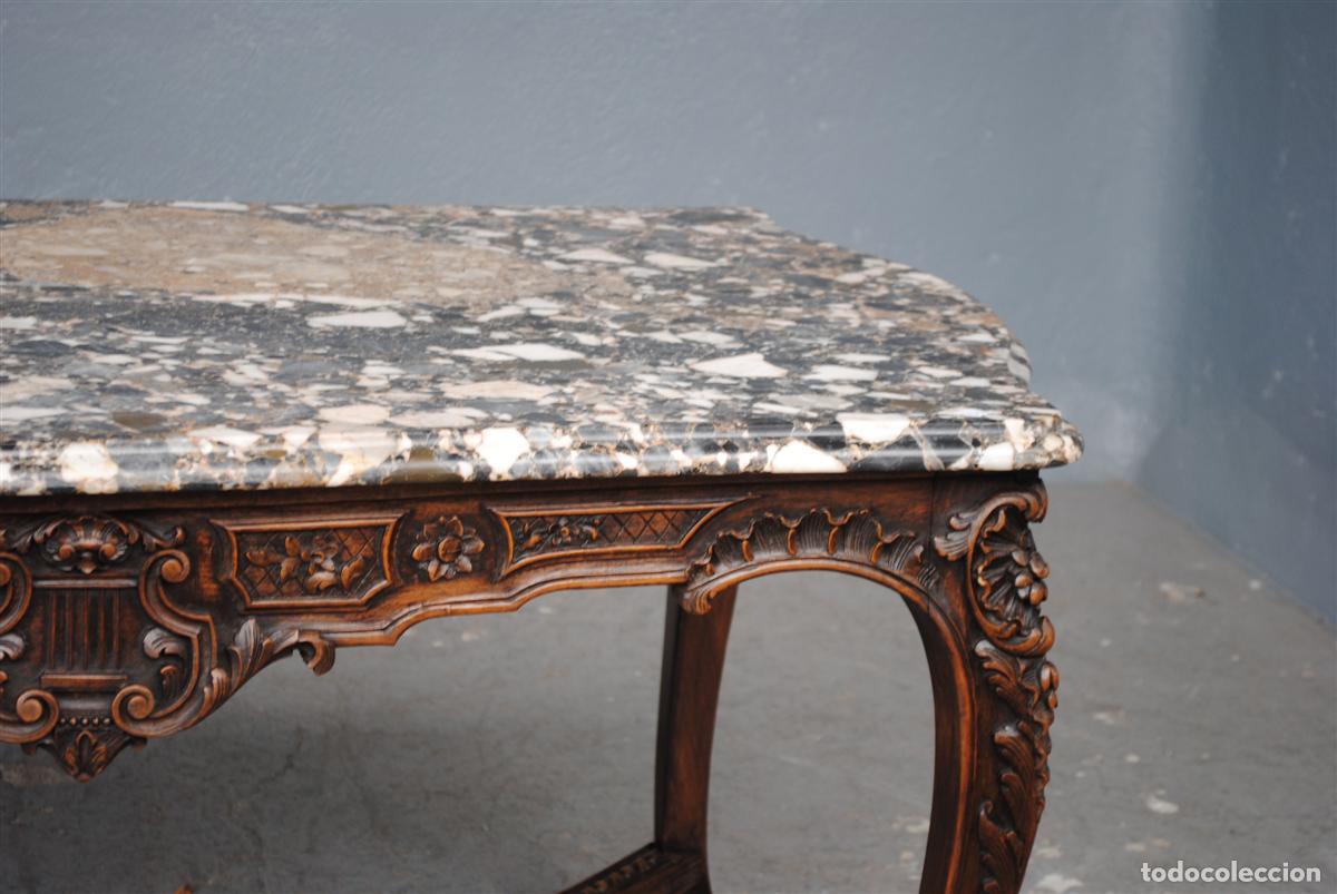 Antig&uuml;edades: Table &agrave; gibier de style Louis XV marbre br&egrave;che - Foto 4