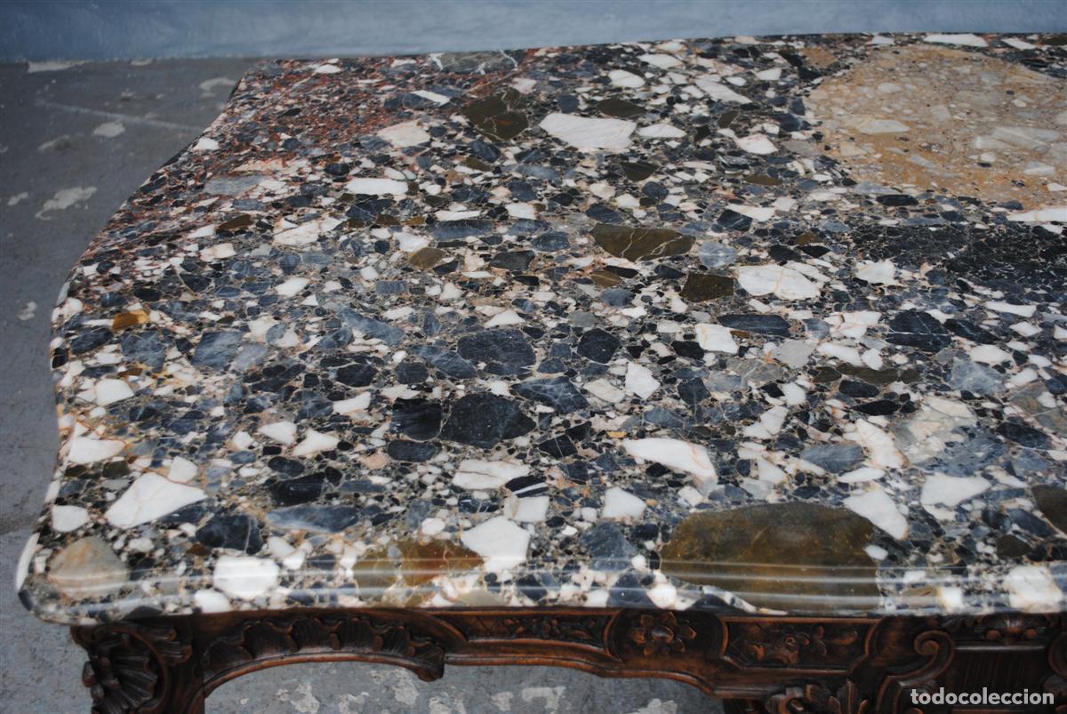 Antig&uuml;edades: Table &agrave; gibier de style Louis XV marbre br&egrave;che - Foto 7
