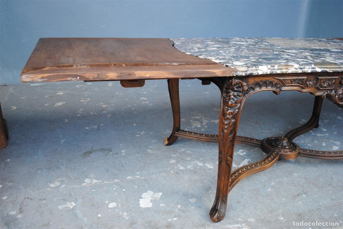 Antig&uuml;edades: Table &agrave; gibier de style Louis XV marbre br&egrave;che - Foto 10
