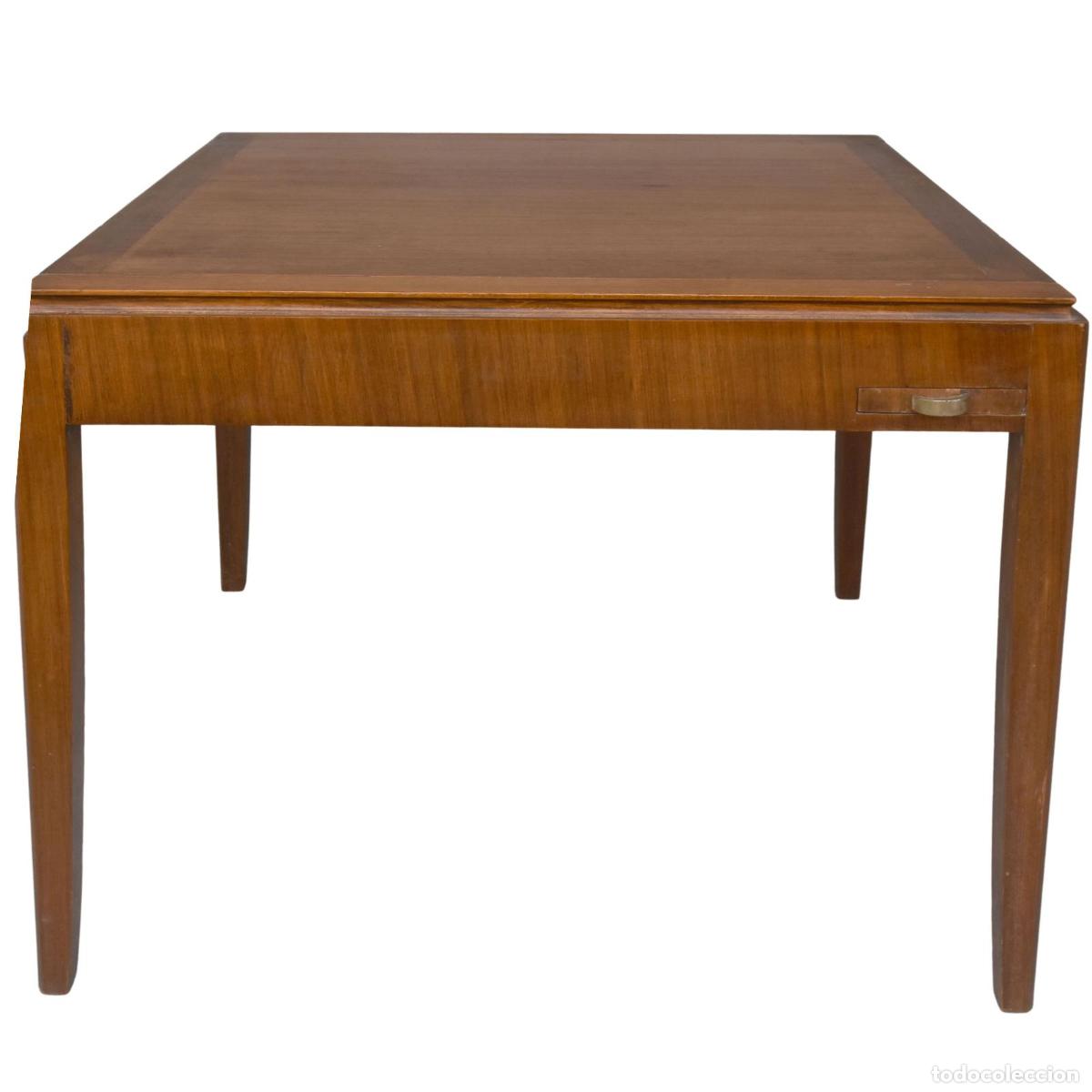 Antig&uuml;edades: Table &agrave; jeu Art d&eacute;co 1930 en acajou - Foto 2