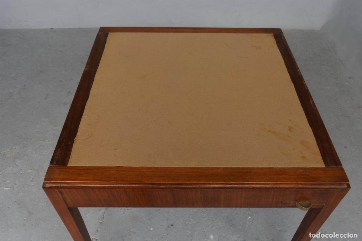 Antig&uuml;edades: Table &agrave; jeu Art d&eacute;co 1930 en acajou - Foto 4