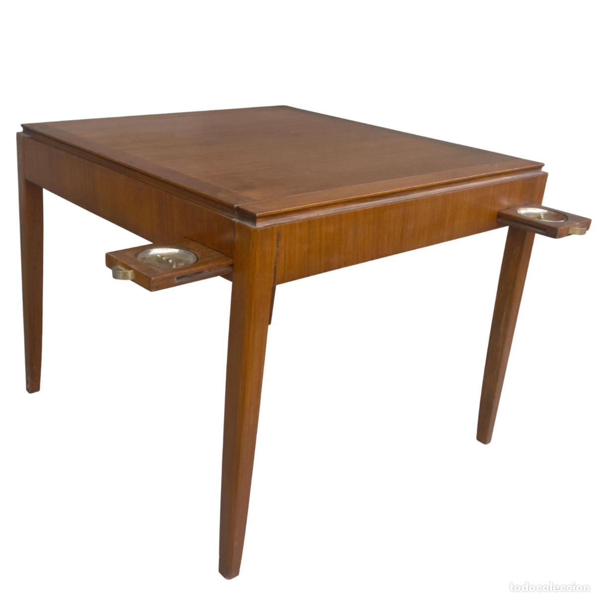 Antig&uuml;edades: Table &agrave; jeu Art d&eacute;co 1930 en acajou - Foto 1