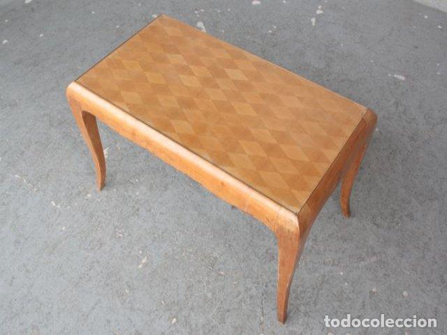 Antig&uuml;edades: Table basse marquet&eacute;e en &eacute;rable 1940 - Foto 5