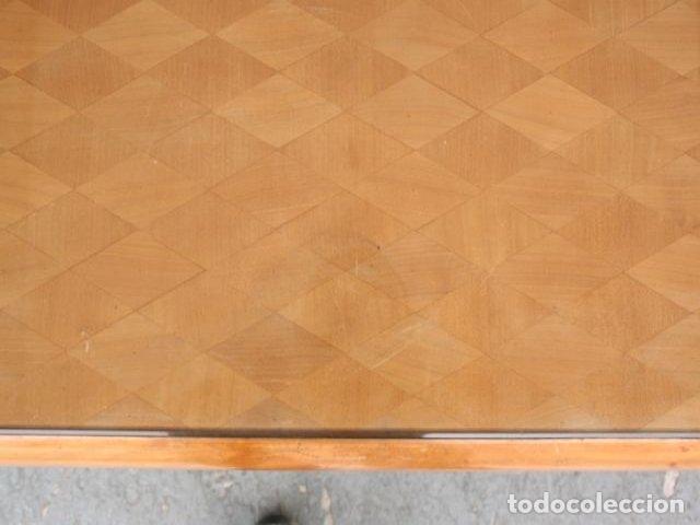 Antig&uuml;edades: Table basse marquet&eacute;e en &eacute;rable 1940 - Foto 6