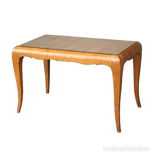 Antig&uuml;edades: Table basse marquet&eacute;e en &eacute;rable 1940 - Foto 1