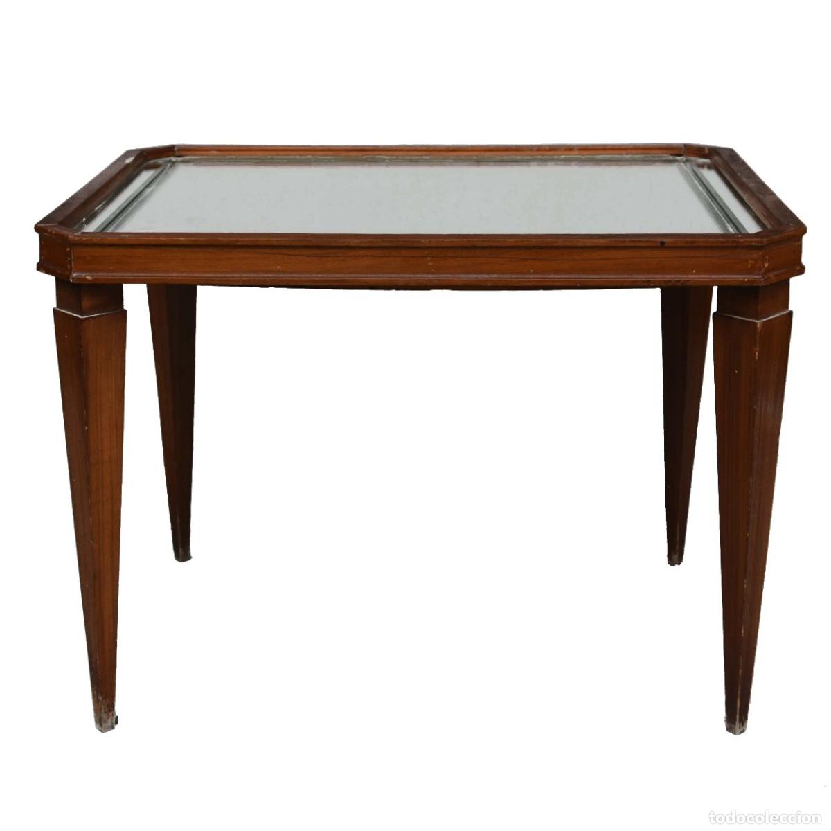 Antig&uuml;edades: Table basse rectangle ann&eacute;es 40 miroir et acajou - Foto 1