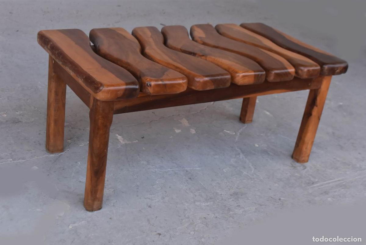 Antig&uuml;edades: Table basse Brutaliste forme libre en olivier - Foto 2