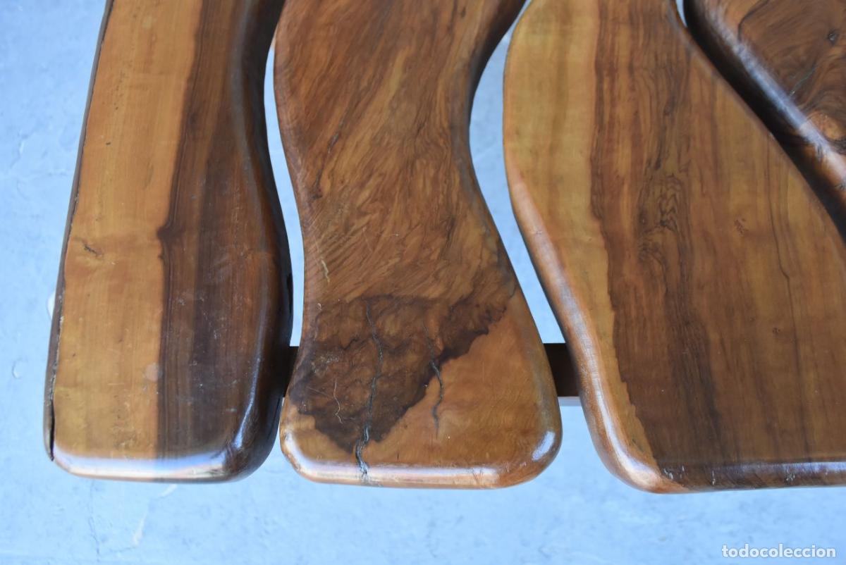 Antig&uuml;edades: Table basse Brutaliste forme libre en olivier - Foto 6