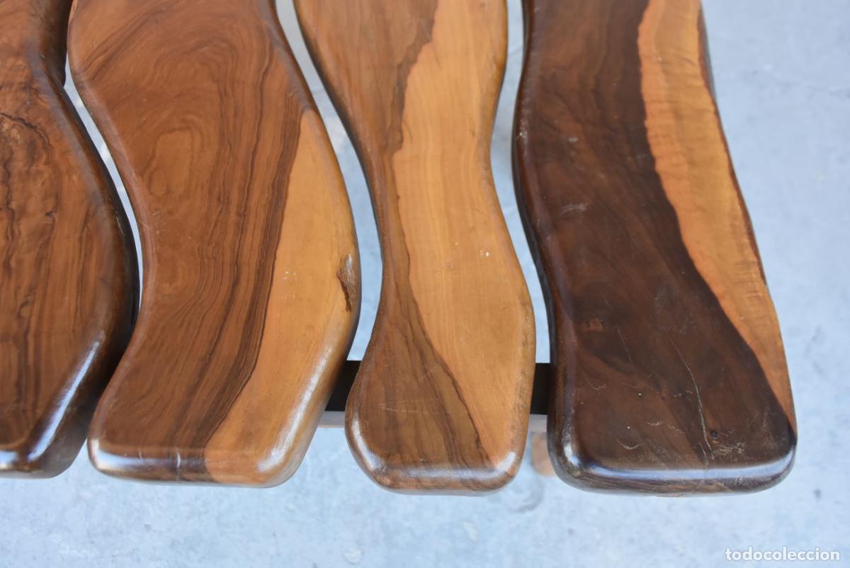 Antig&uuml;edades: Table basse Brutaliste forme libre en olivier - Foto 7