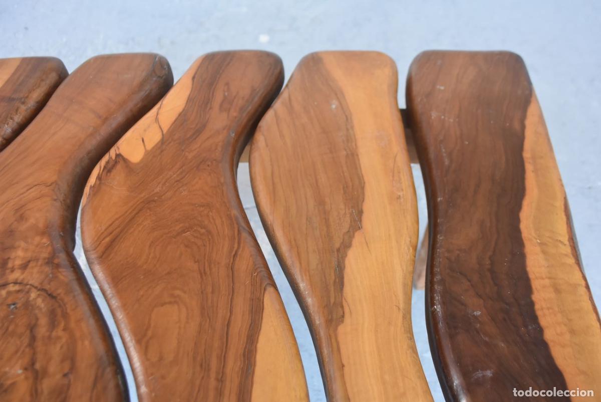 Antig&uuml;edades: Table basse Brutaliste forme libre en olivier - Foto 8