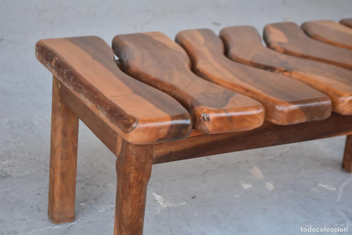 Antig&uuml;edades: Table basse Brutaliste forme libre en olivier - Foto 10