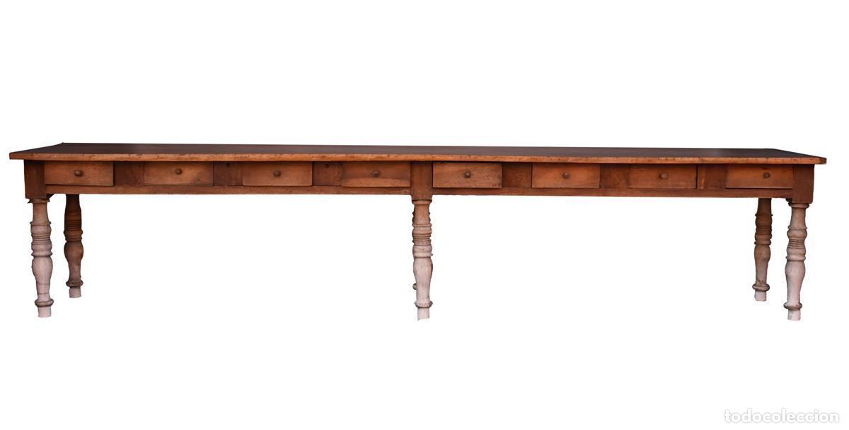 Antig&uuml;edades: Table de communaut&eacute; en noyer &eacute;poque d&eacute;but XIX&egrave;me - Foto 1