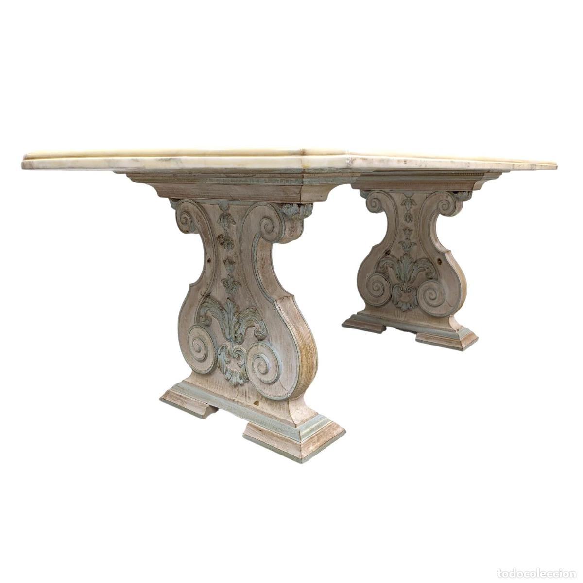 Antig&uuml;edades: Table de milieu en marbre et Scagliola - Foto 2