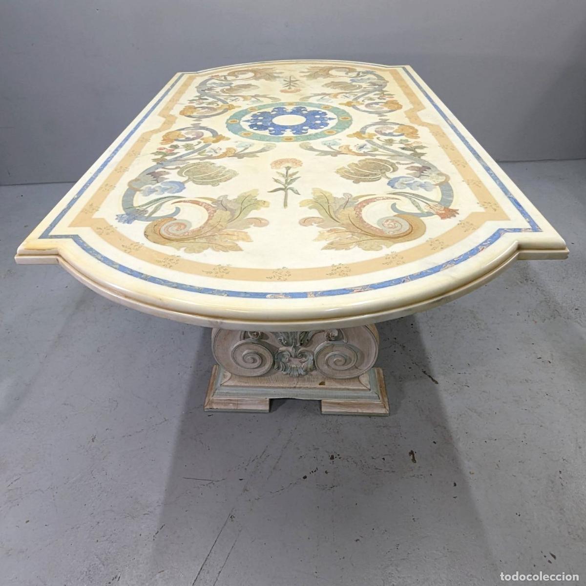 Antig&uuml;edades: Table de milieu en marbre et Scagliola - Foto 4
