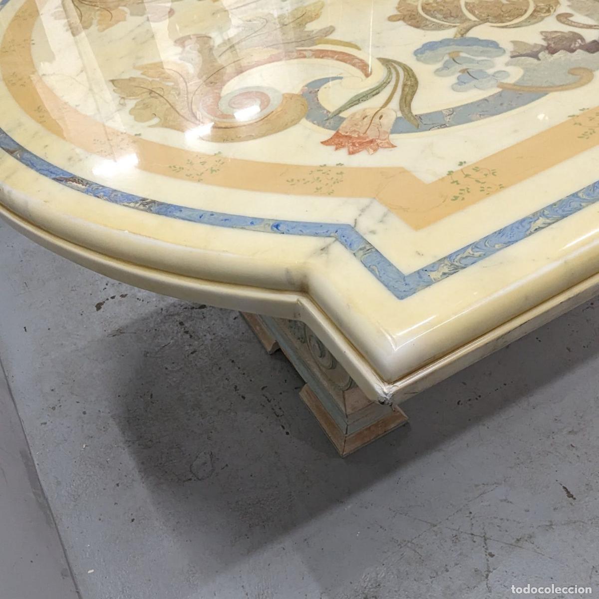 Antig&uuml;edades: Table de milieu en marbre et Scagliola - Foto 6
