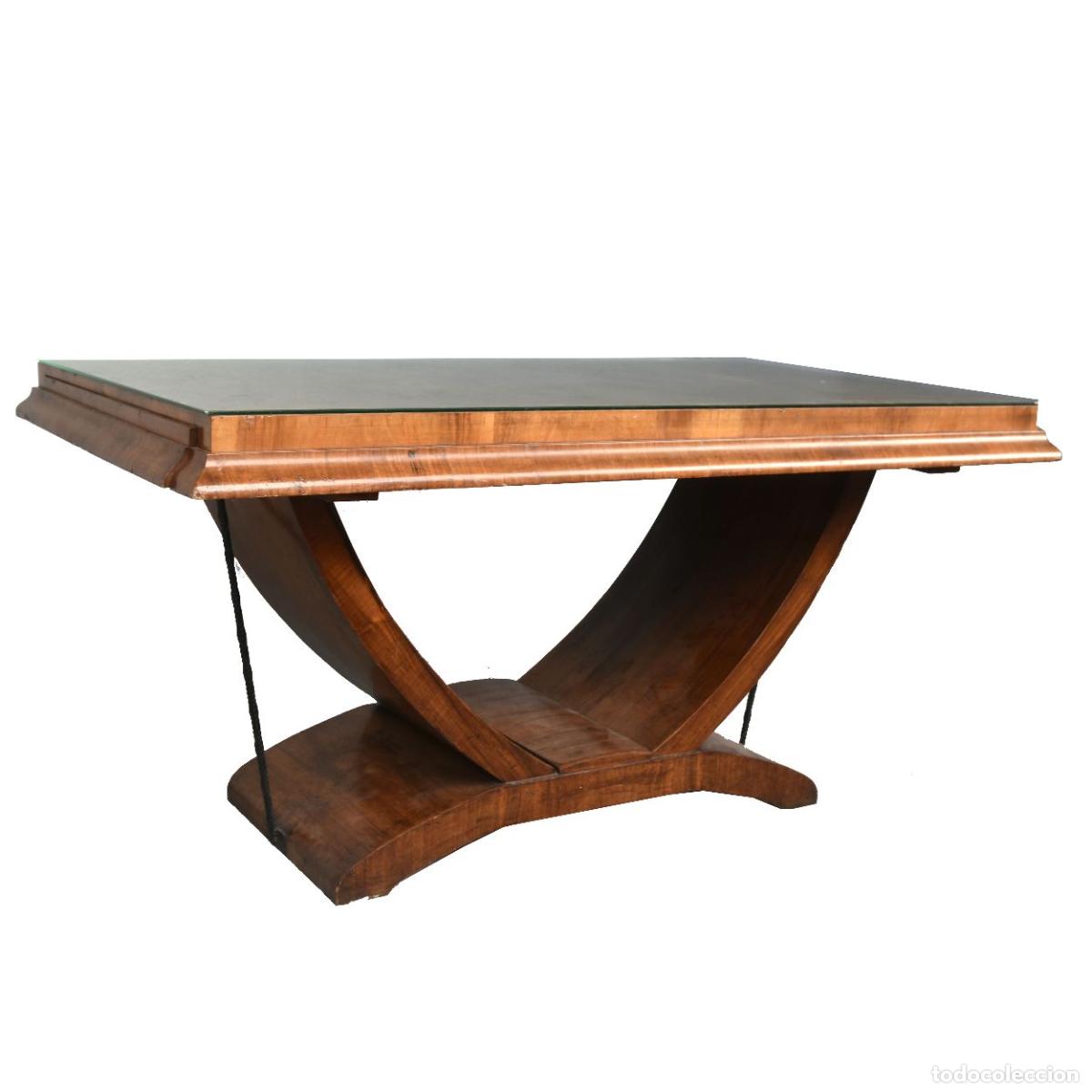 Antig&uuml;edades: Table de salle &agrave; manger 1940 en noyer - Foto 2