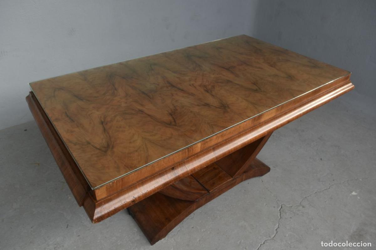 Antig&uuml;edades: Table de salle &agrave; manger 1940 en noyer - Foto 4