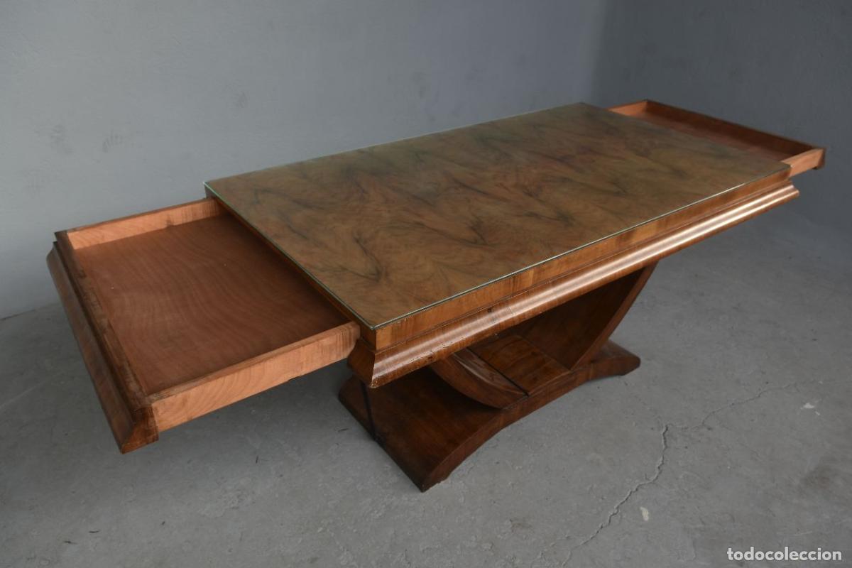 Antig&uuml;edades: Table de salle &agrave; manger 1940 en noyer - Foto 5