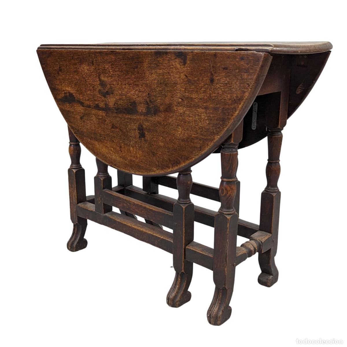 Antig&uuml;edades: Table gateleg en ch&ecirc;ne d&eacute;poque XVIII&egrave;me - Foto 2
