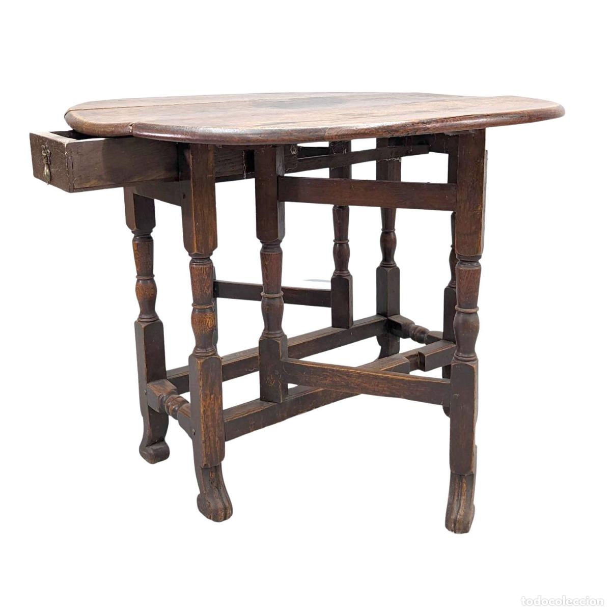 Antig&uuml;edades: Table gateleg en ch&ecirc;ne d&eacute;poque XVIII&egrave;me - Foto 3