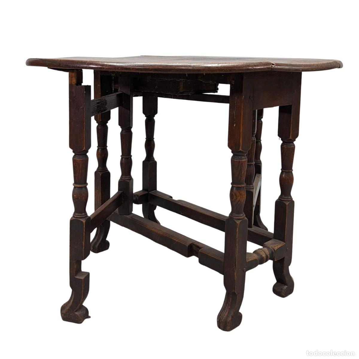 Antig&uuml;edades: Table gateleg en ch&ecirc;ne d&eacute;poque XVIII&egrave;me - Foto 4