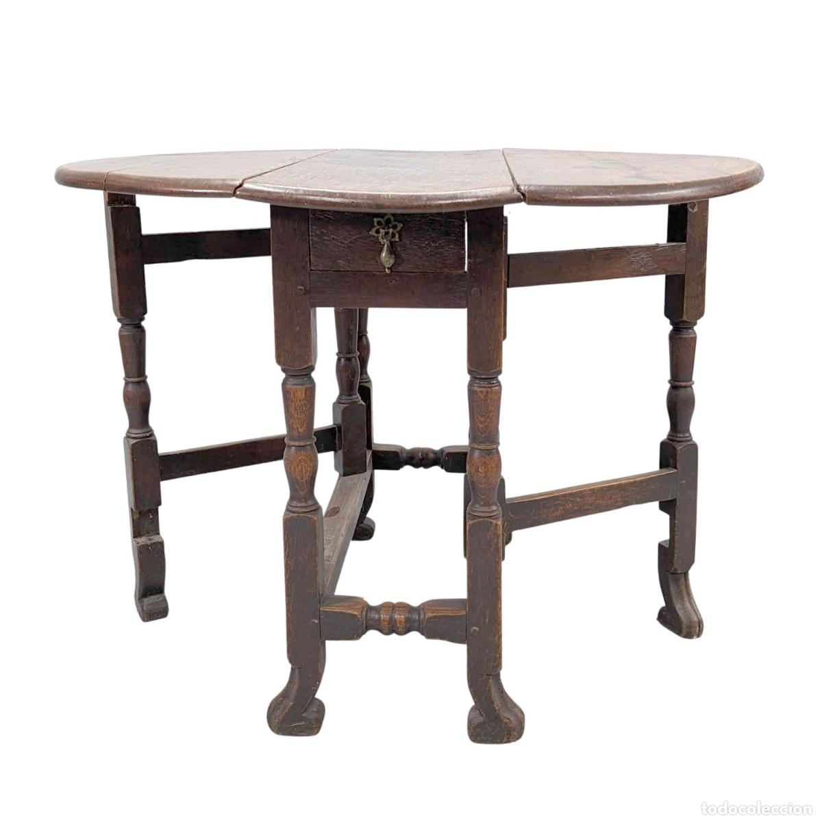 Antig&uuml;edades: Table gateleg en ch&ecirc;ne d&eacute;poque XVIII&egrave;me - Foto 1