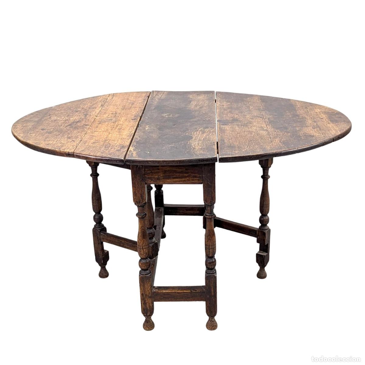 Antig&uuml;edades: Table gateleg en ch&ecirc;ne d&eacute;poque XVIII&egrave;me - Foto 1