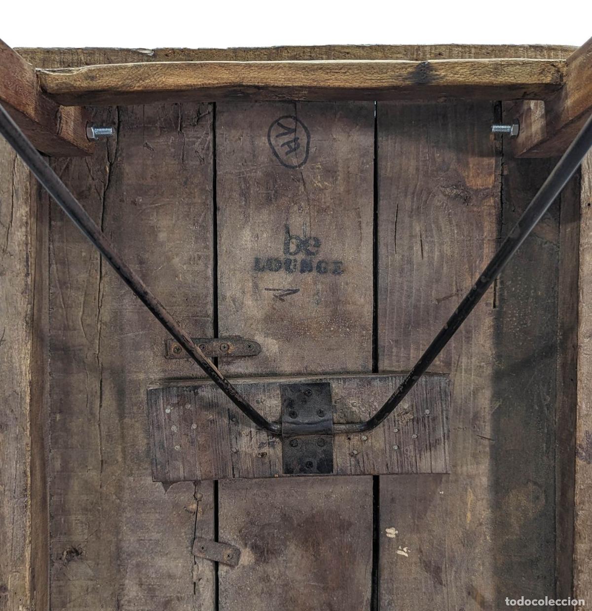 Antig&uuml;edades: Table haute en bois esprit atelier - Foto 4