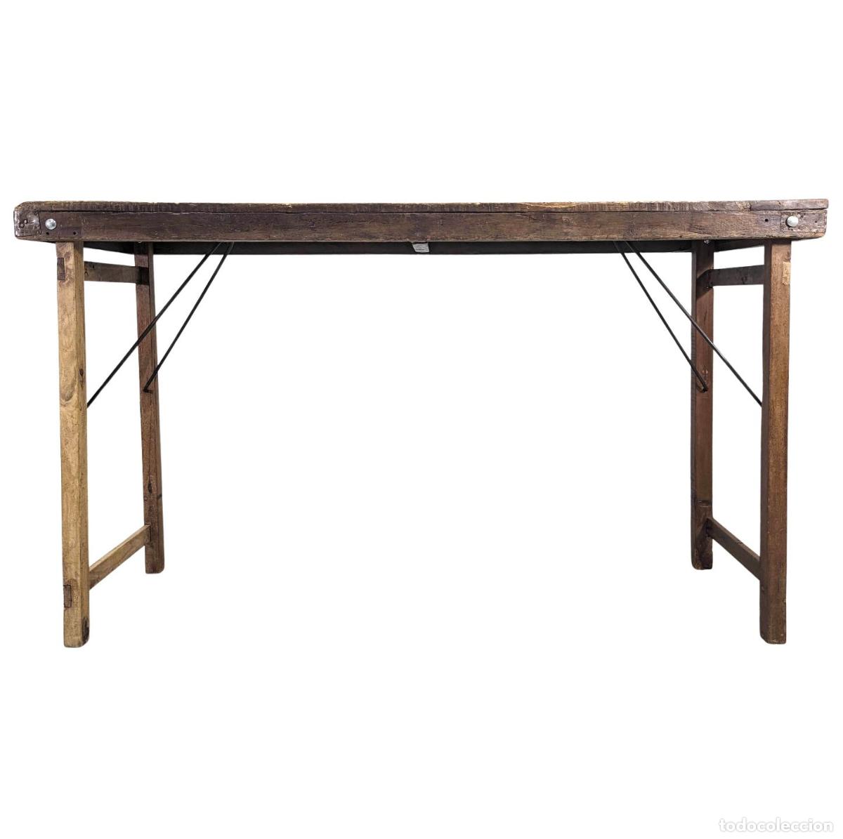 Antig&uuml;edades: Table haute en bois esprit atelier - Foto 1
