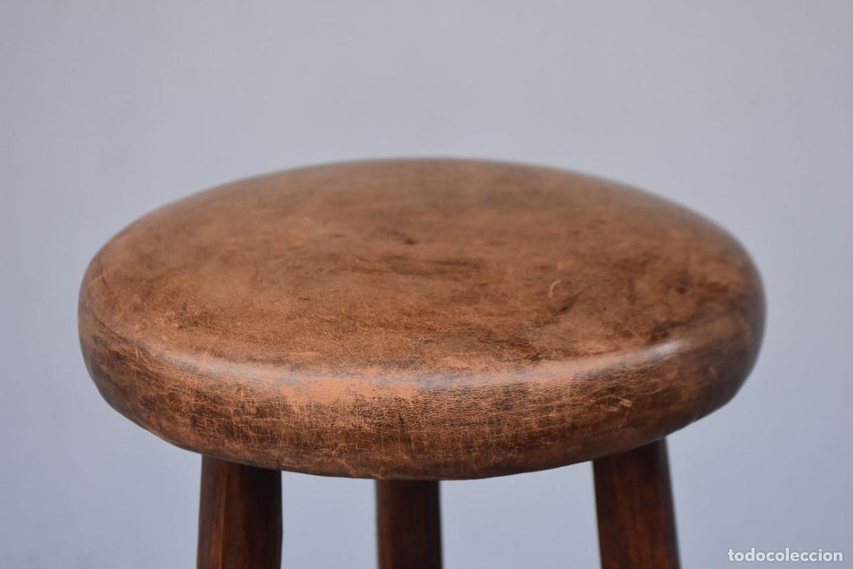 Antig&uuml;edades: Tabouret de bar 1940 dessus cuir - Foto 2