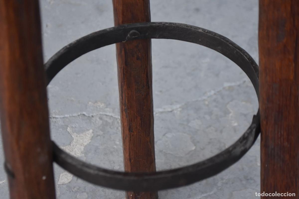 Antig&uuml;edades: Tabouret de bar 1940 dessus cuir - Foto 3