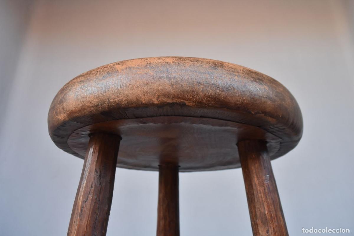 Antig&uuml;edades: Tabouret de bar 1940 dessus cuir - Foto 5