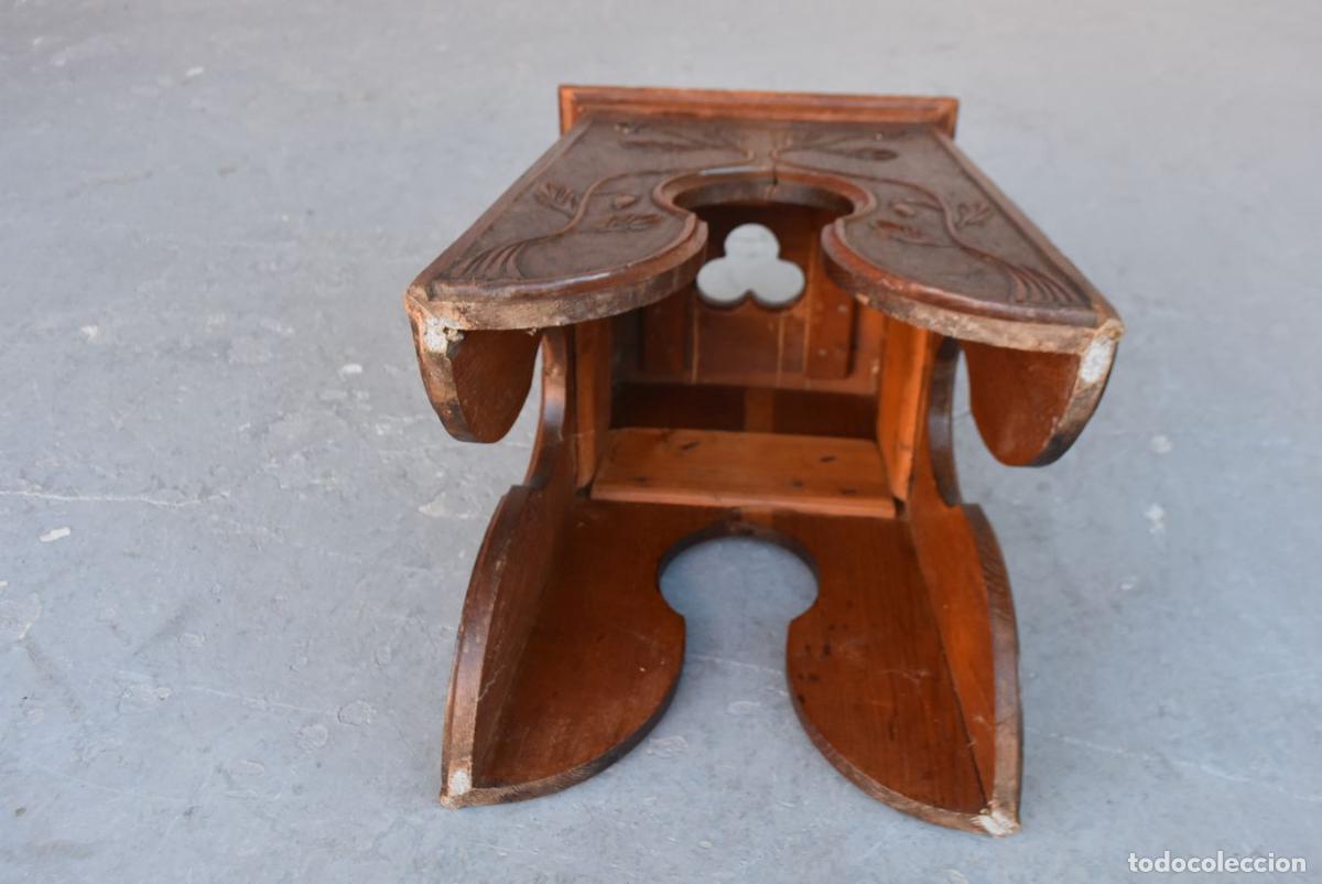 Antig&uuml;edades: Tabouret sculpt&eacute; en ch&ecirc;ne XIX&egrave;me - Foto 7