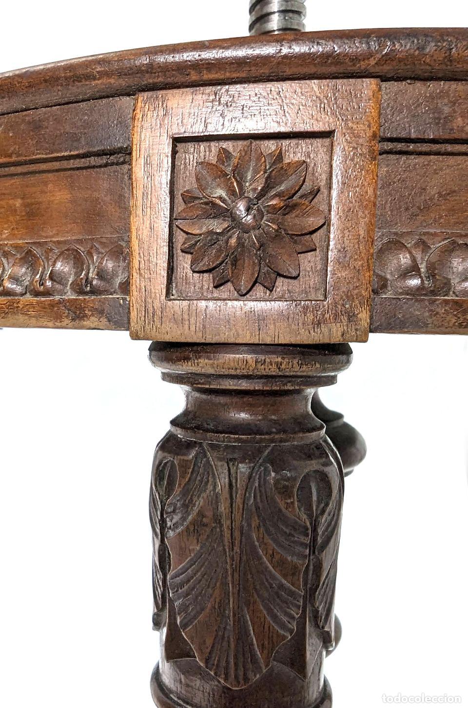Antig&uuml;edades: Tabouret de piano en noyer &eacute;poque 1900 - Foto 4