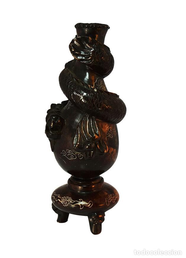 Antig&uuml;edades: Vase aux dragons en pierre de lard - Foto 1