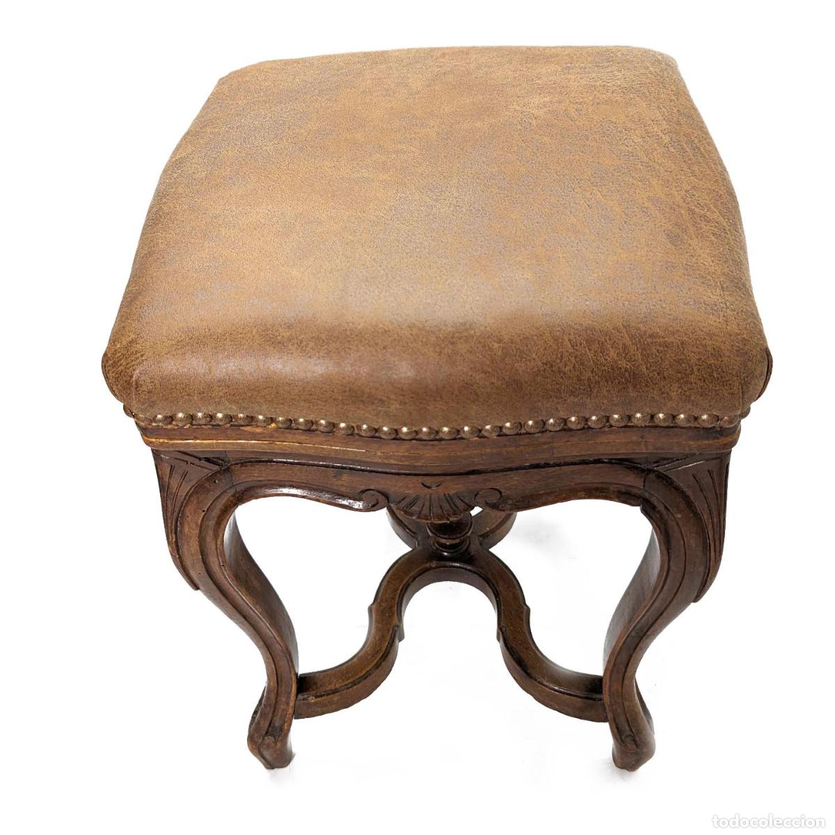 Antig&uuml;edades: Tabouret de piano en noyer &eacute;poque 1900 - Foto 3