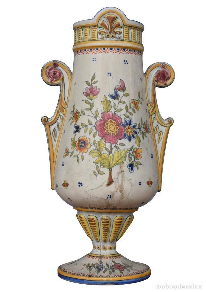 Antig&uuml;edades: Vase Breton en fa&iuml;ence de Quimper Henriot - Foto 1