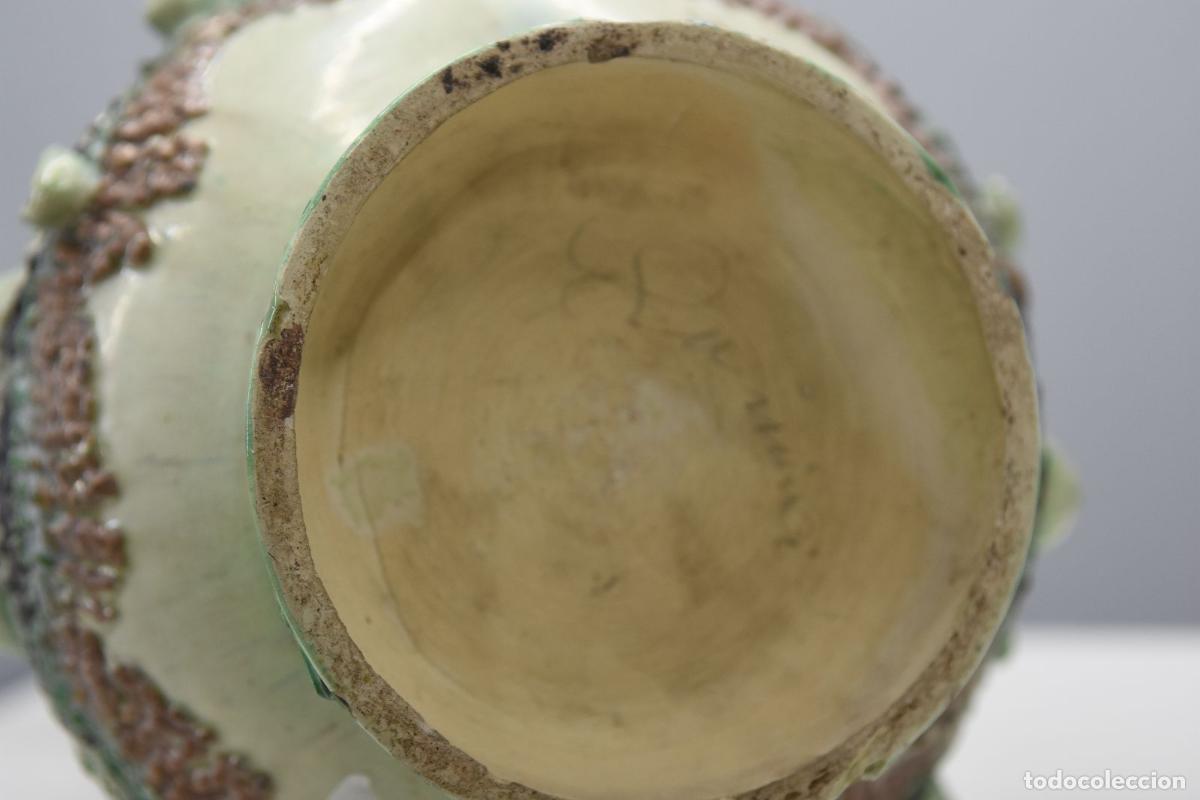 Antig&uuml;edades: Vase en barbotine au serpent &eacute;poque 1900 - Foto 10