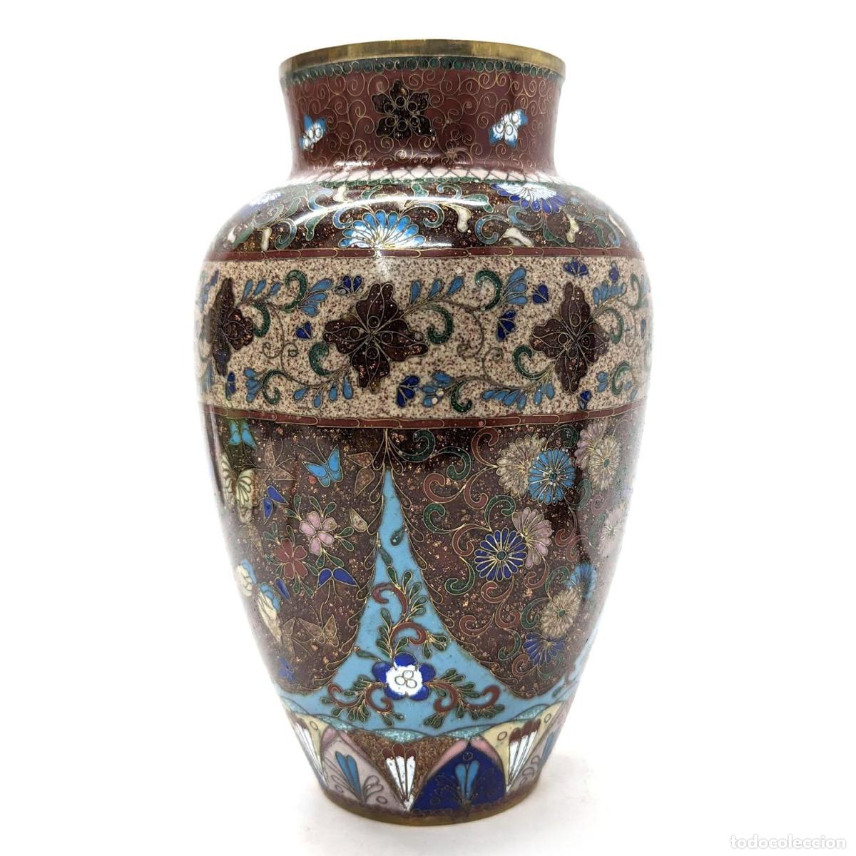 Antig&uuml;edades: Vases en cloisonn&eacute; aux myosotis - Foto 4
