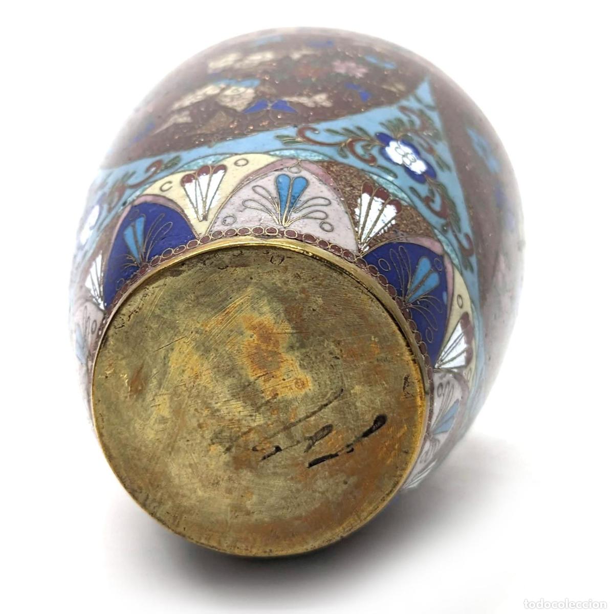 Antig&uuml;edades: Vases en cloisonn&eacute; aux myosotis - Foto 5