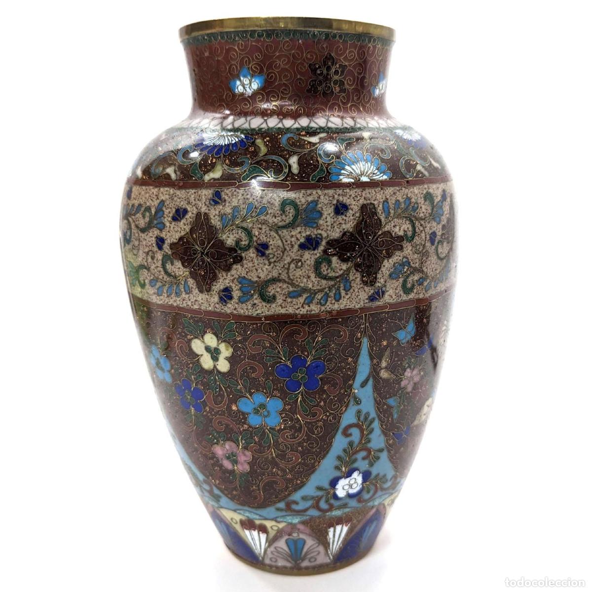Antig&uuml;edades: Vases en cloisonn&eacute; aux myosotis - Foto 7