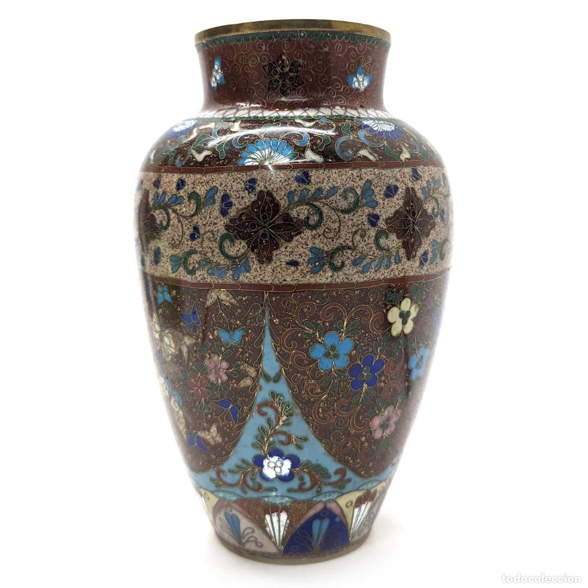 Antig&uuml;edades: Vases en cloisonn&eacute; aux myosotis - Foto 1