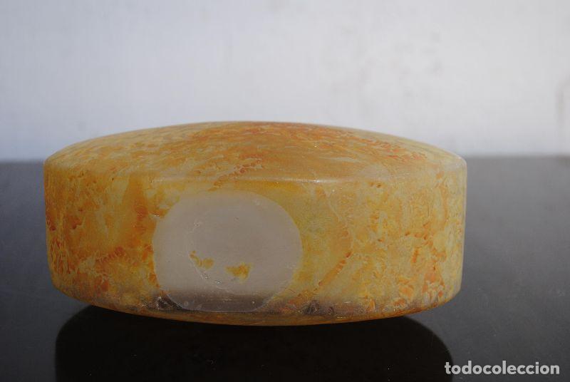 Antig&uuml;edades: Vase pansu de Daum &agrave; col rectangulaire jaune - Foto 8