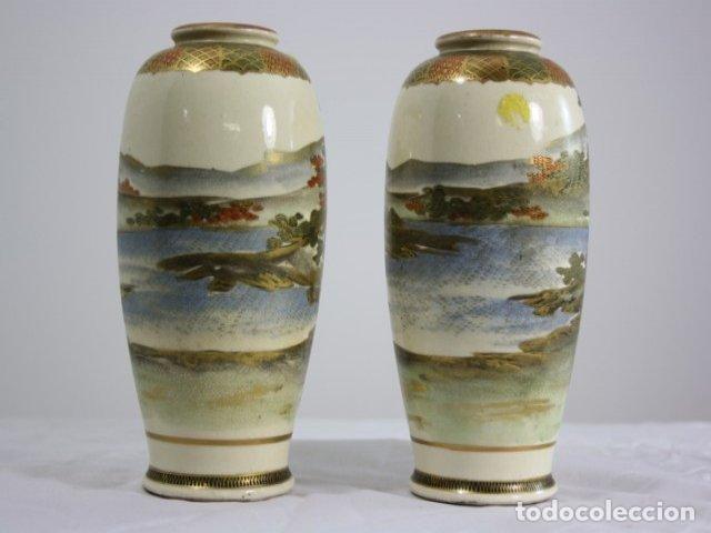 Antig&uuml;edades: Vases en fa&iuml;ence de Satsuma (paire) - Foto 3