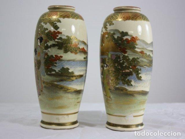 Antig&uuml;edades: Vases en fa&iuml;ence de Satsuma (paire) - Foto 5
