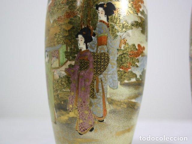 Antig&uuml;edades: Vases en fa&iuml;ence de Satsuma (paire) - Foto 9