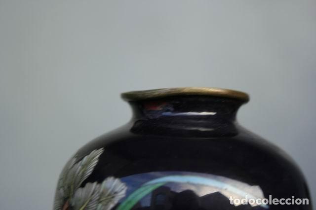 Antig&uuml;edades: Vases en cloisonn&eacute; chinois aux iris (paire) - Foto 3